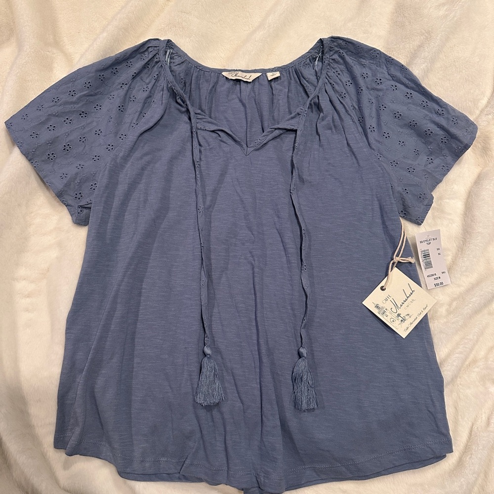Caffe Marrakesh Blue Women's Top Size M
